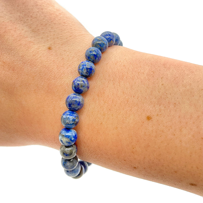 Lapis Lazuli Beaded Bracelet (8mm)
