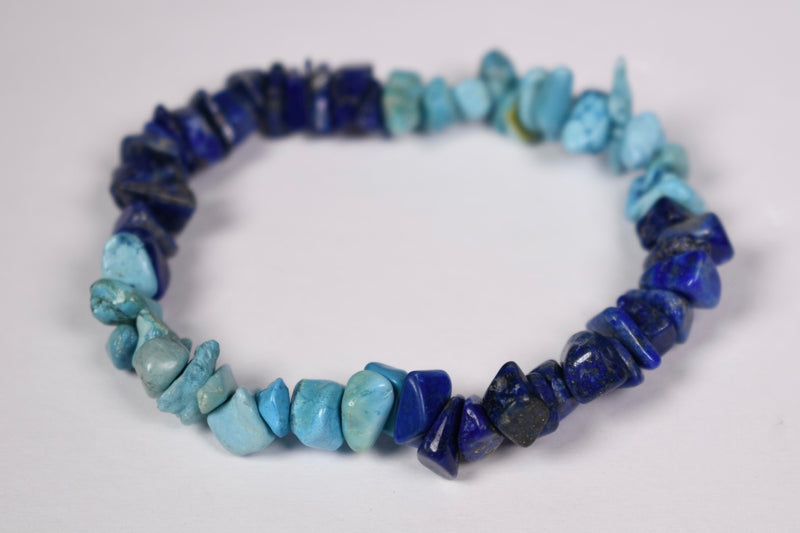 Lapis and Turquoise Combo Chip Bracelet
